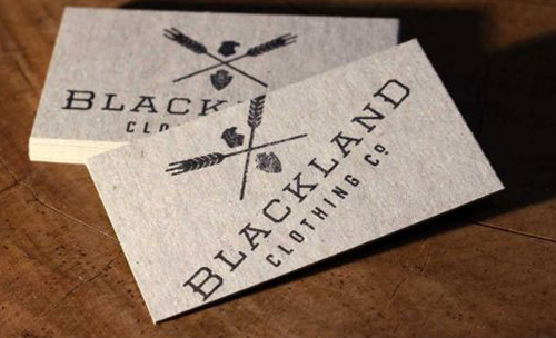 Blackland服裝品牌名片設計