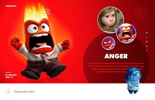 頭腦特工隊(inside out)宣傳網站設計